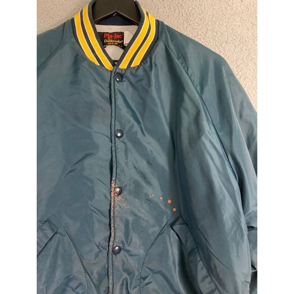 Men's Vintage‎ Bomber Jacket Size 44 Navy Casual Fall Dunbrooke - Picture 7 of 13